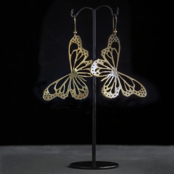 Χειροποίητα Σκουλαρίκια Gold Butterfly