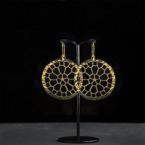 Χειροποίητα Σκουλαρίκια Gold Dream Catcher