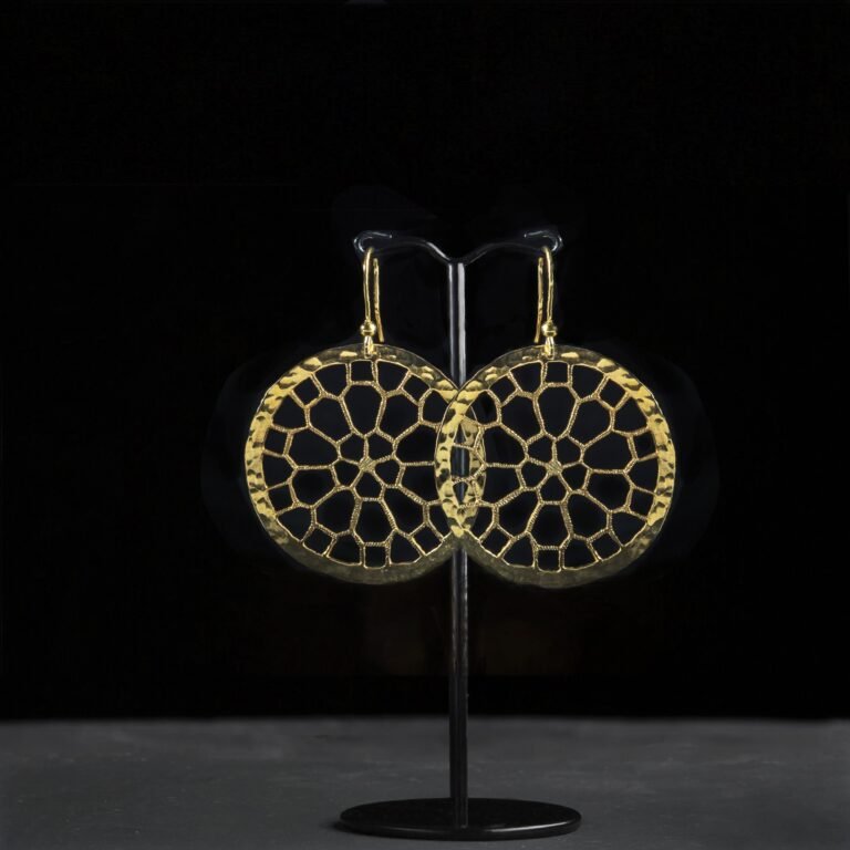 Χειροποίητα Σκουλαρίκια Gold Dream Catcher