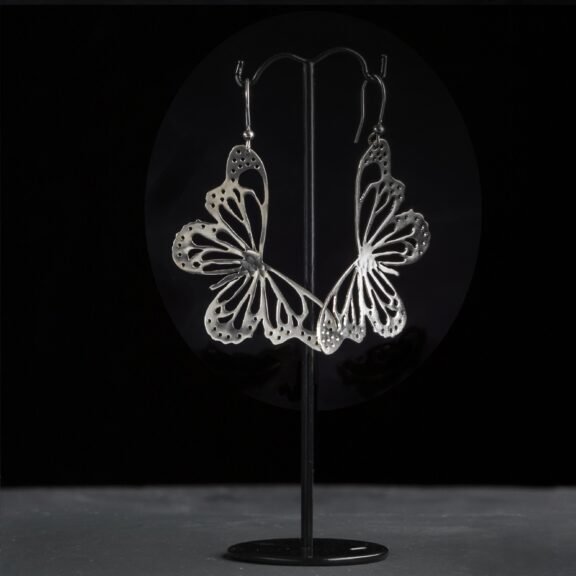 Χειροποίητα Σκουλαρίκια Silver Butterfly