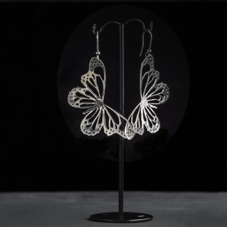 Χειροποίητα Σκουλαρίκια Silver Butterfly