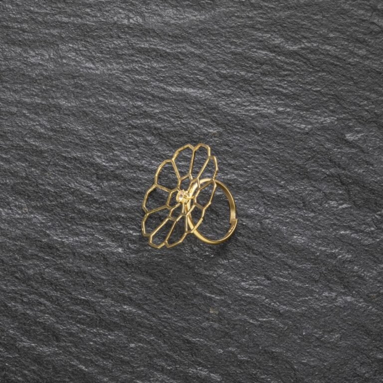 Χειροποίητο Δαχτυλίδι Gold Ζιρκόν