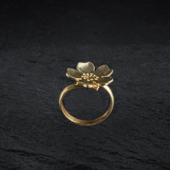 Χειροποίητο Δακτυλίδι Gold Flower