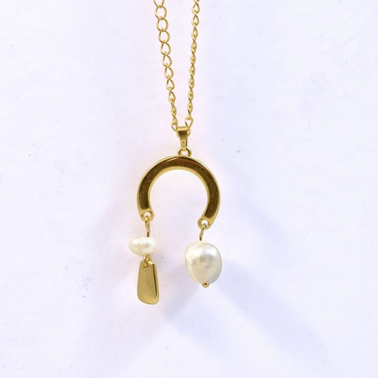 Χειροποίητο Κολιέ Gold and Water Pearls - Image 2