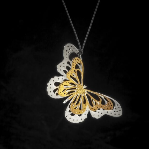 Χειροποίητο Κολιέ Bronze Butterfly