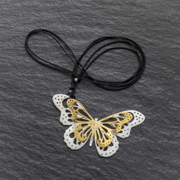 Χειροποίητο Κολιέ Bronze Butterfly