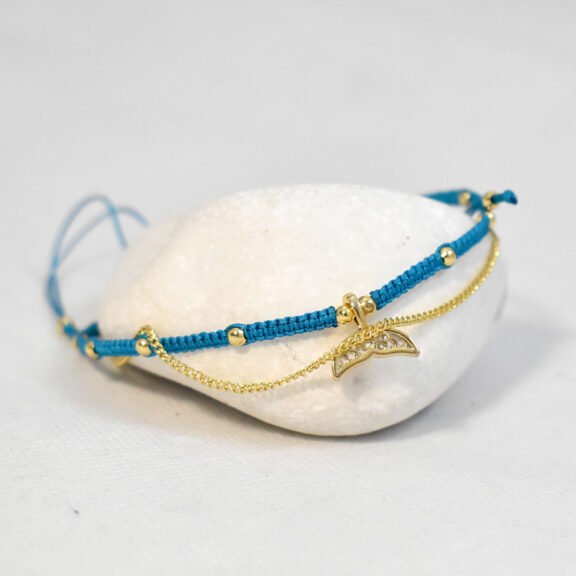 Διπλό Βραχιόλι Ποδιού Mermaid Gold Splash