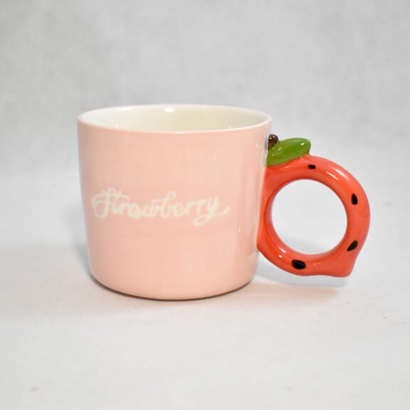Κεραμική Κούπα Pink Strawberry