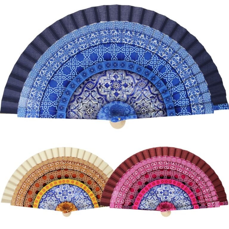 Ξύλινη Βεντάλια Cherry Mandala - Image 3
