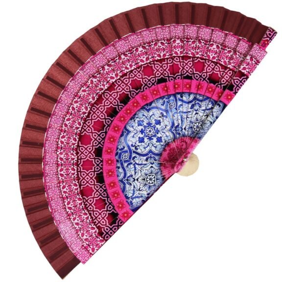 Ξύλινη Βεντάλια Cherry Mandala