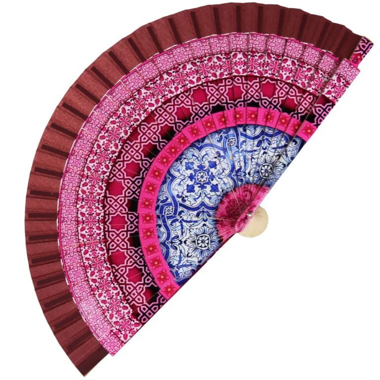 Ξύλινη Βεντάλια Cherry Mandala