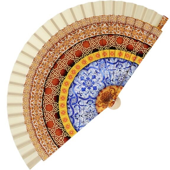 Ξύλινη Βεντάλια Sunny Mandala