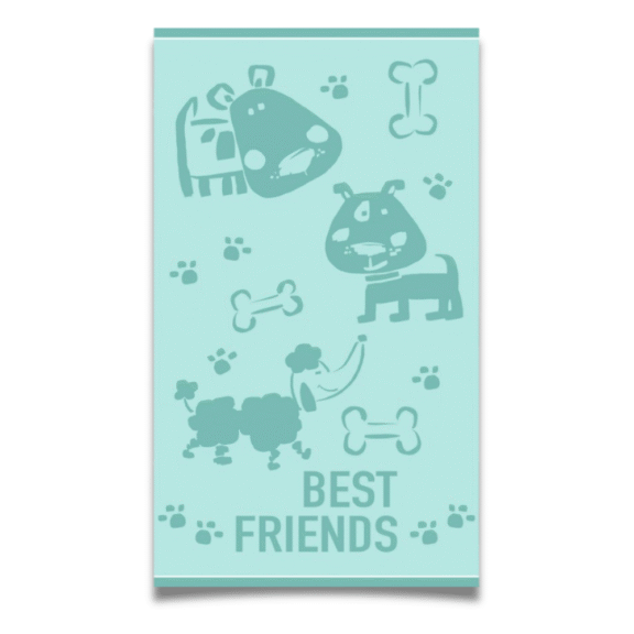 Πετσέτα Θαλάσσης Mint Puppy Pals