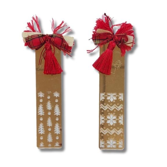 Χριστουγεννιάτικος Gold Plexi Σελιδοδείκτης