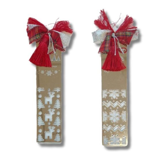 Χριστουγεννιάτικος Silver Plexi Σελιδοδείκτης