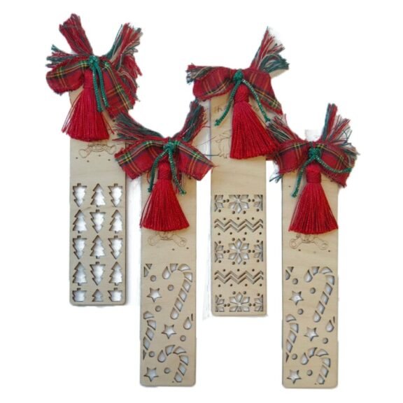 Χριστουγεννιάτικος Ξύλινος Σελιδοδείκτης