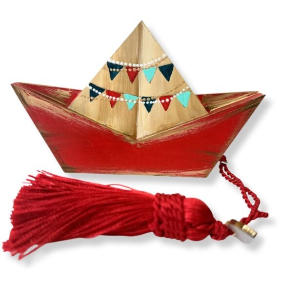 Επιτραπέζια Κόκκινη Ζωγραφιστή Βαρκούλα