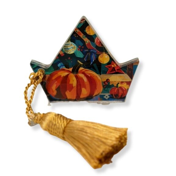 Ακρυλικό Επιτραπέζιο Γούρι Καραβάκι Pumpkin Medium