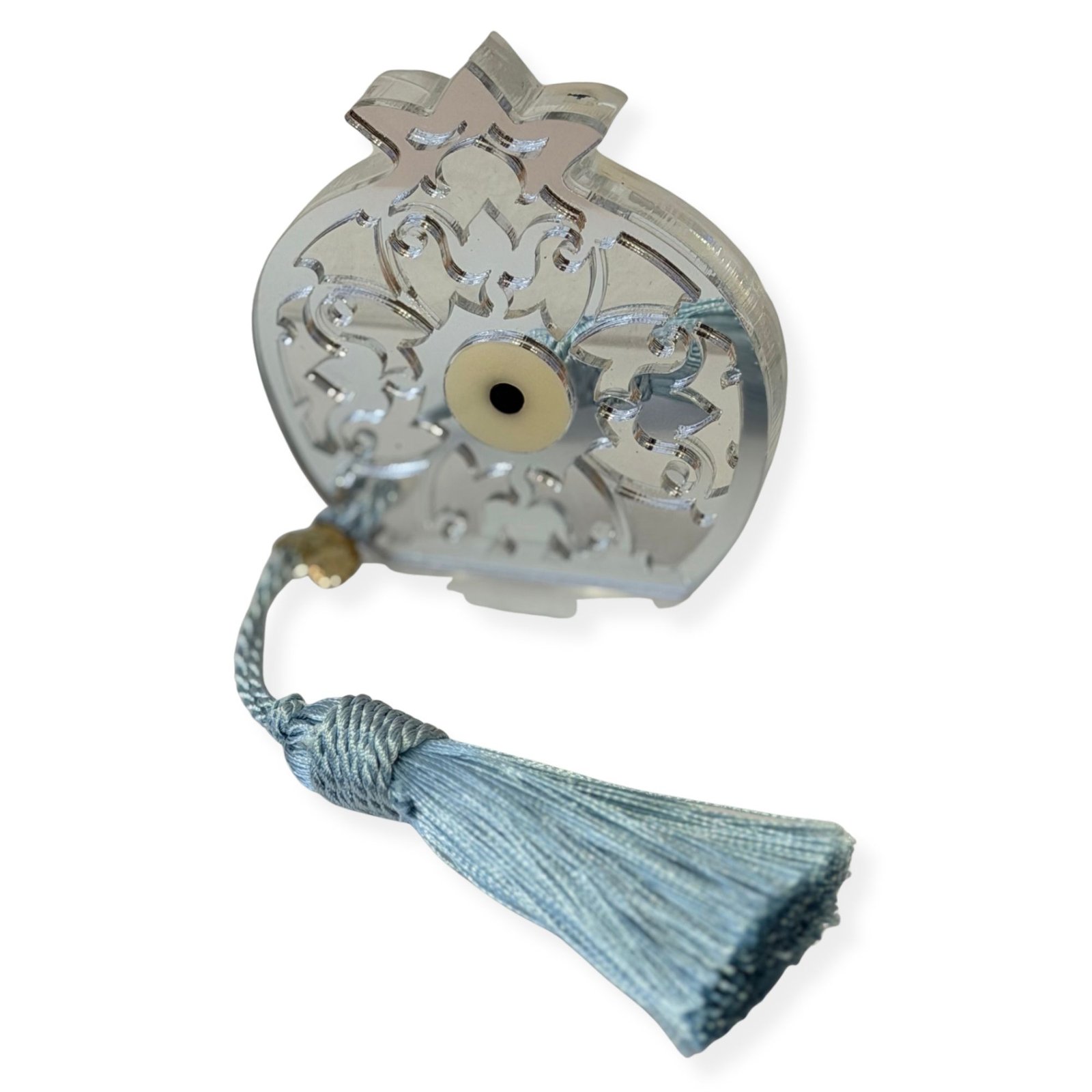 Επιτραπέζιο Διακοσμητικό Ρόδι Mirror Lace Silver