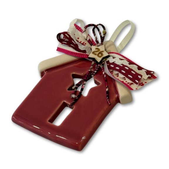 Κρεμαστό Κεραμικό Γούρι Γυαλιστερό Σπιτάκι