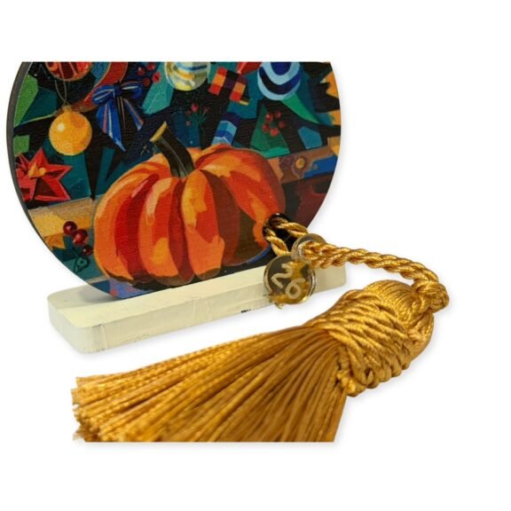 Ξύλινο Επιτραπέζιο Γούρι Ρόδι Pumpkin Medium