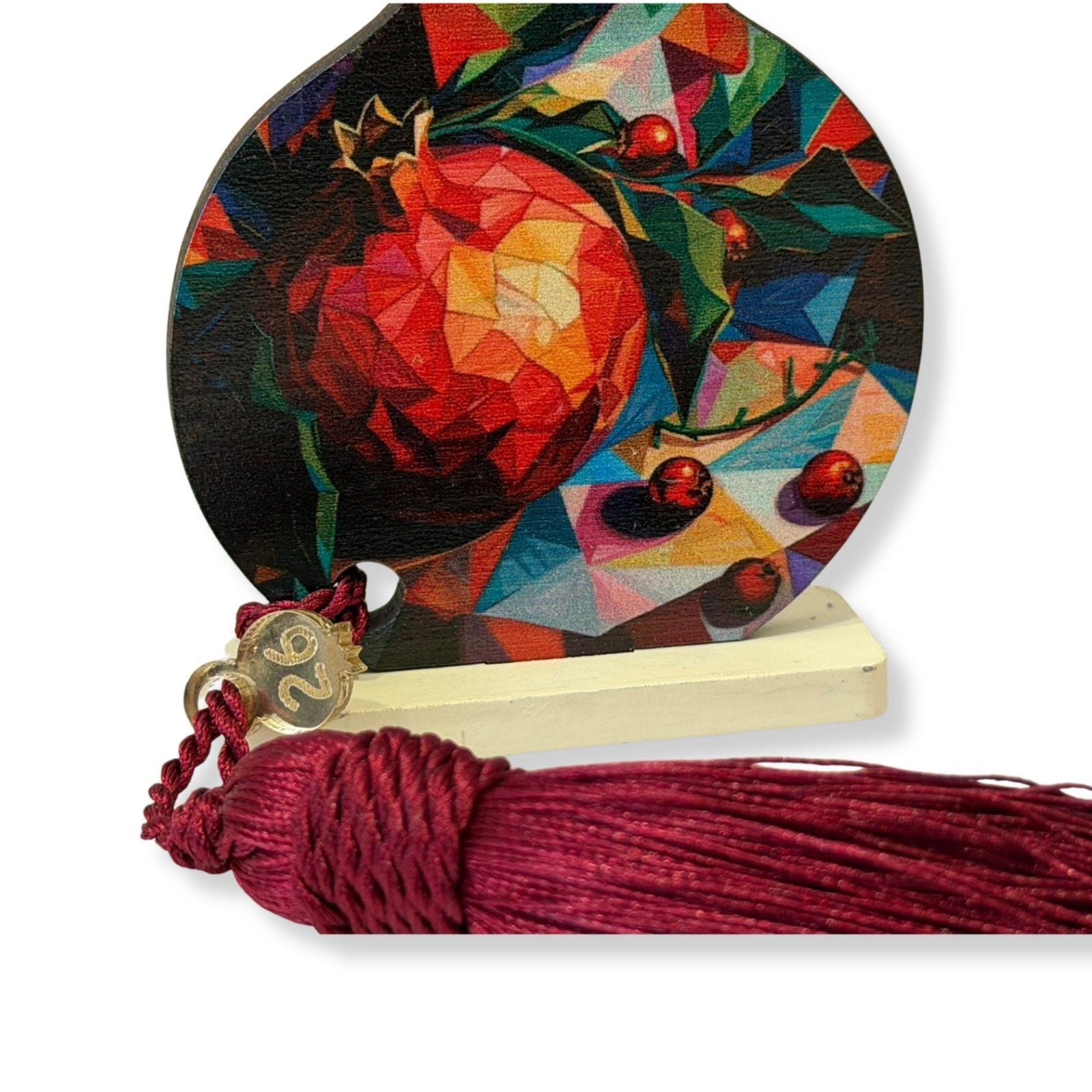 Ξύλινο Επιτραπέζιο Γούρι Ρόδι Roses Medium - Image 2