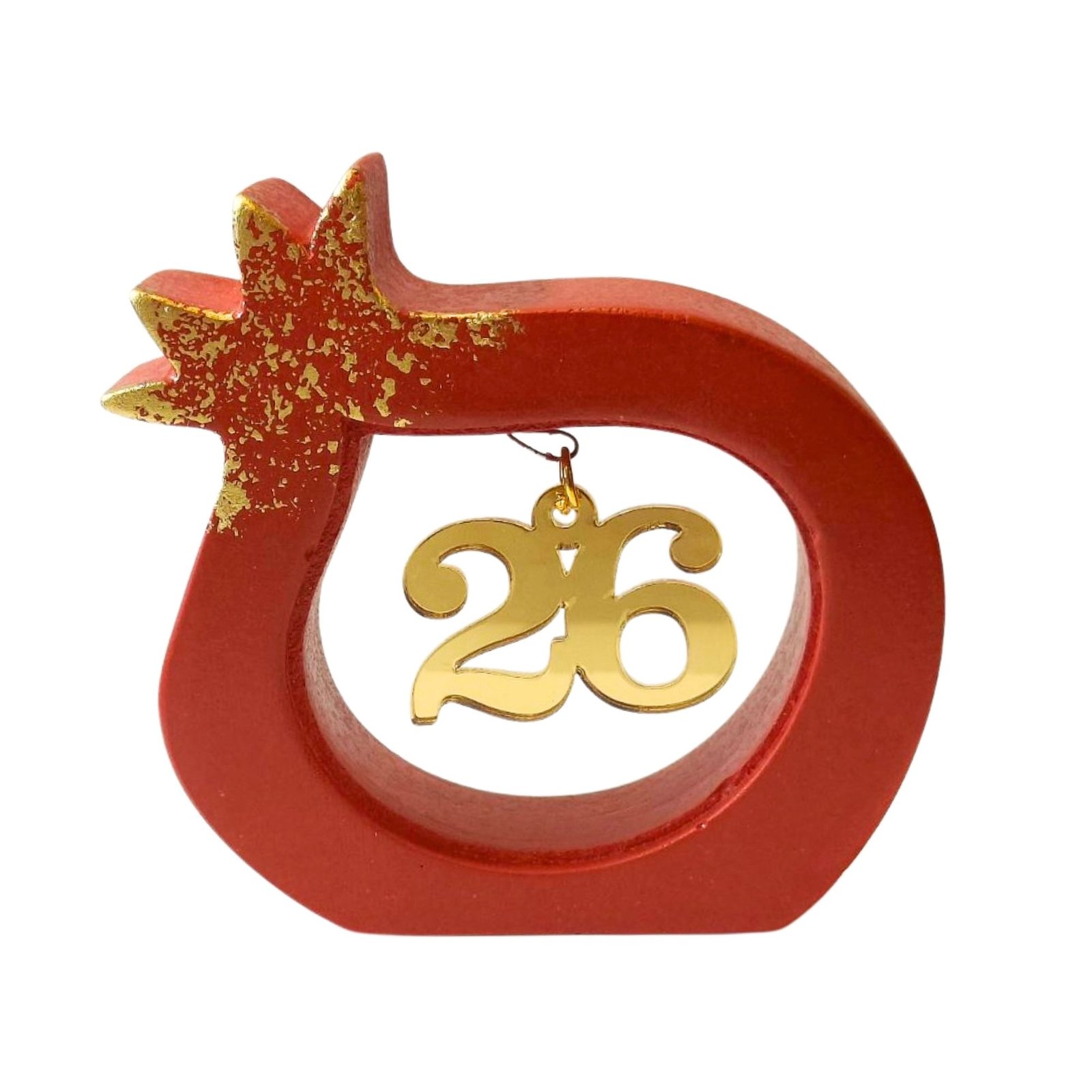 Επιτραπέζιο Κεραμικό Ρόδι Κόκκινο 2026