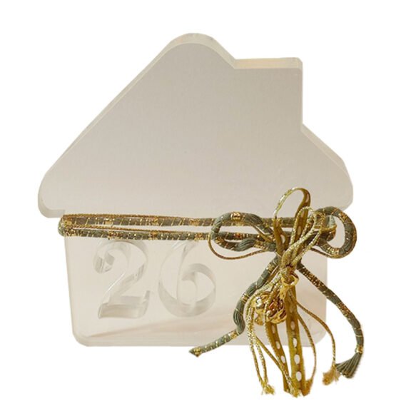 Ακρυλικό Διάτρητο Σπιτάκι Γούρι 26 Σκόρδο