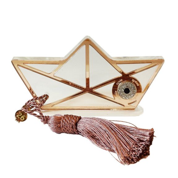 Επιτραπέζιο Διακοσμητικό Καραβάκι Περίγραμμα Bronze