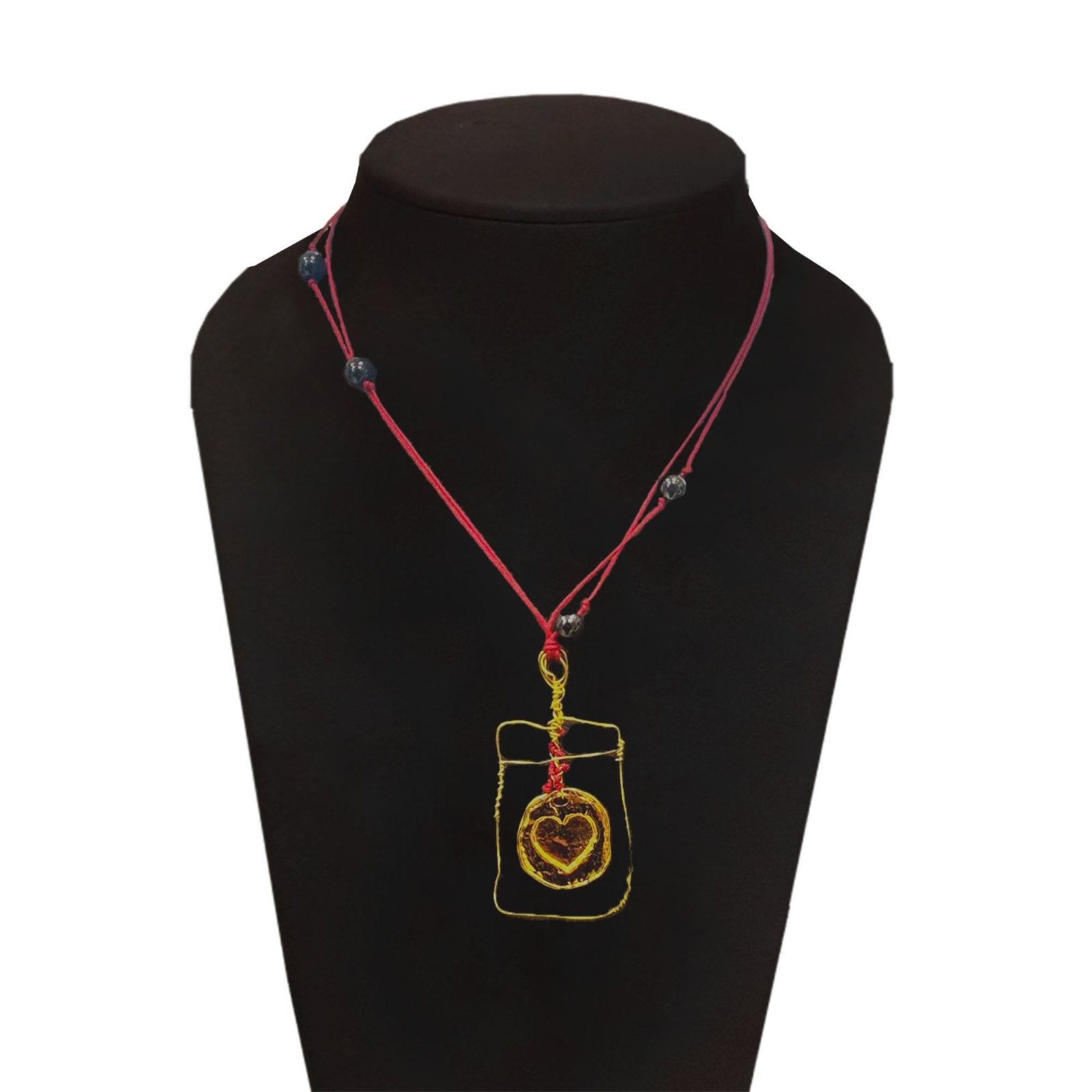 Χειροποίητο Κολιέ Golden Heart