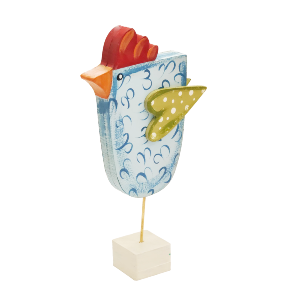 Διακοσμιτική Κότα με stand - Γαλάζια