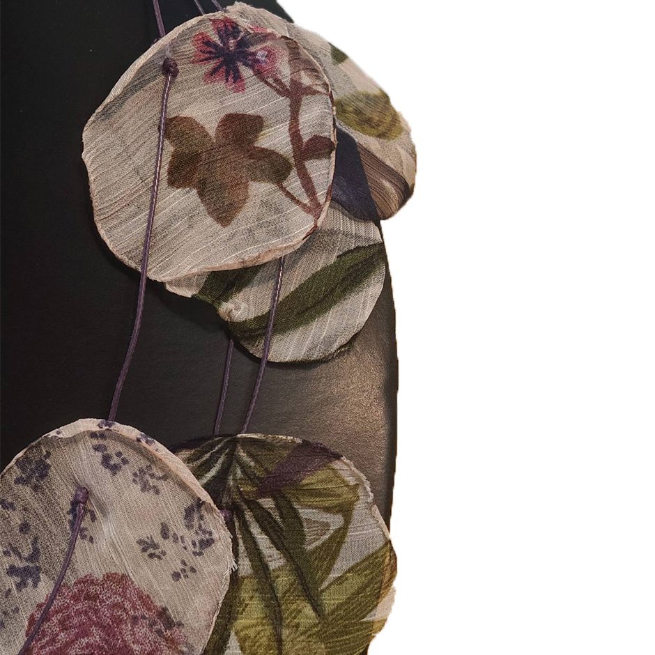 Υφασμάτινο Κολιέ Floral Layers - Image 2