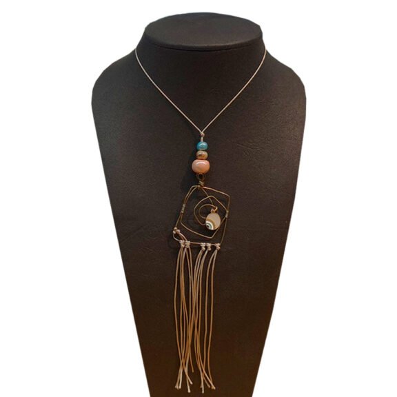 Χειροποίητο Κολιέ Boho Ceramic Wire