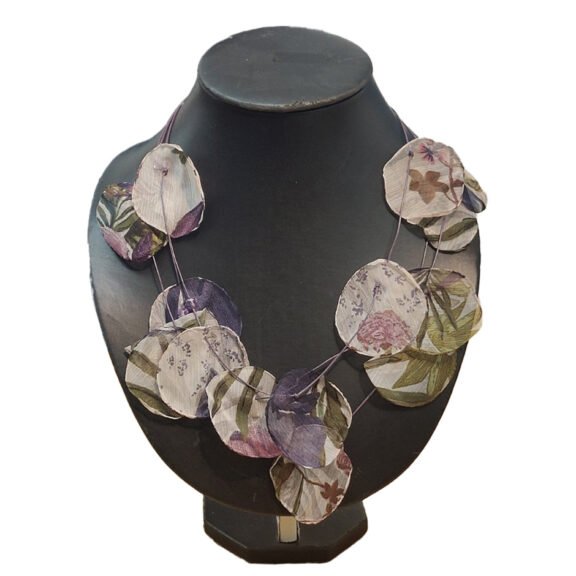 Υφασμάτινο Κολιέ Floral Layers