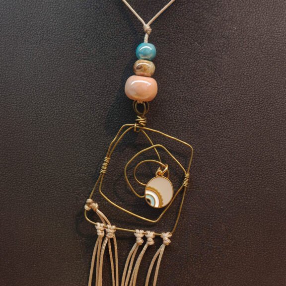 Χειροποίητο Κολιέ Boho Ceramic Wire