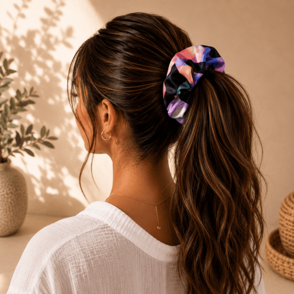 Υφασμάτινο Scrunchie Aurora Bloom
