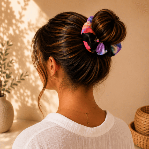 Υφασμάτινο Scrunchie Aurora Bloom