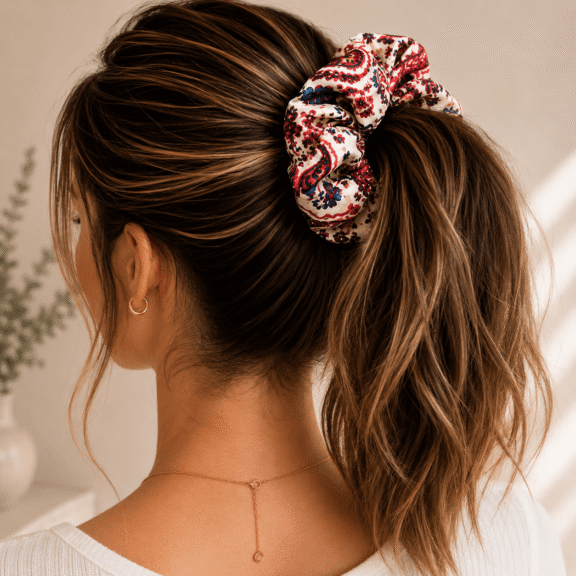 Υφασμάτινο Scrunchie Boho Flame