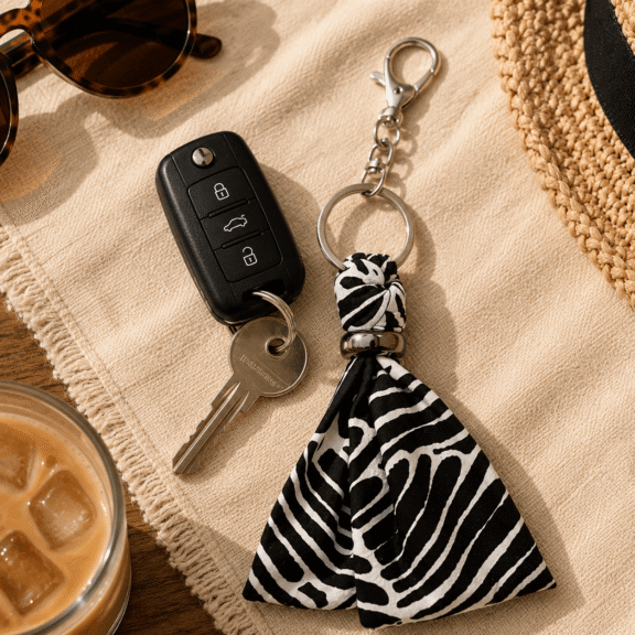 Υφασμάτινο Bag Charm Monochrome Wave