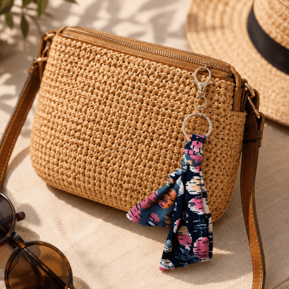 Υφασμάτινο Bag Charm Midnight Bloom