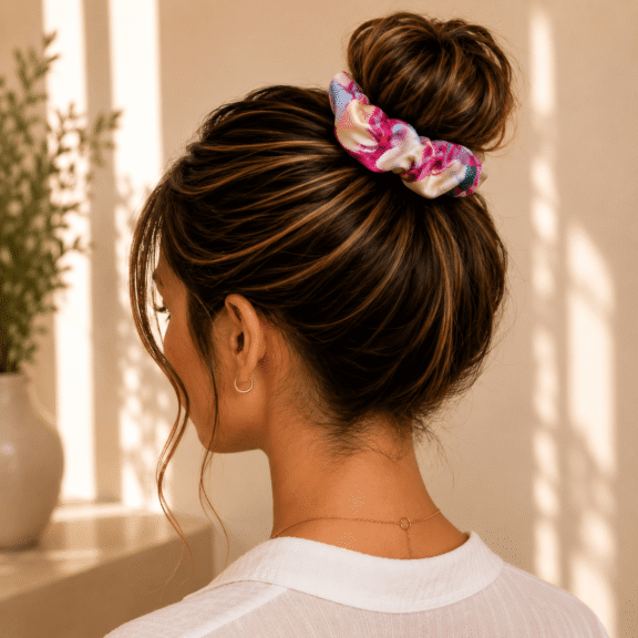 Υφασμάτινο Scrunchie Cotton Sunset