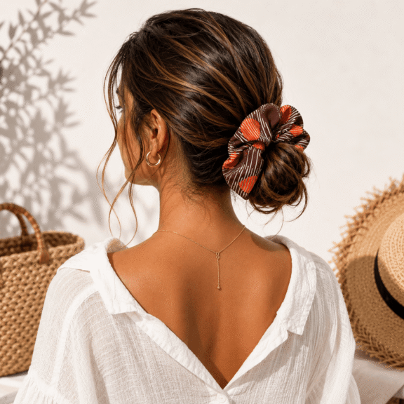 Υφασμάτινο Scrunchie Amber Pulse