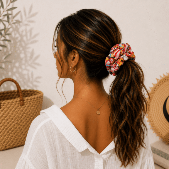 Υφασμάτινο Scrunchie Fiesta Bloom