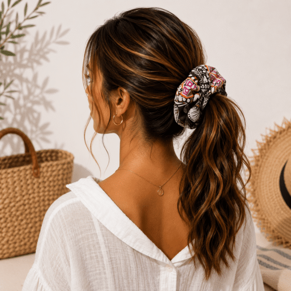 Υφασμάτινο Scrunchie Tribal Ember