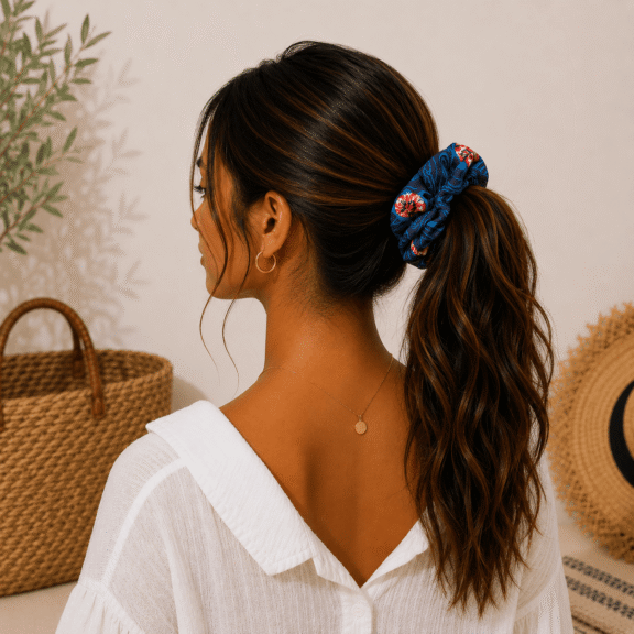 Υφασμάτινο Scrunchie Ocean Blossom