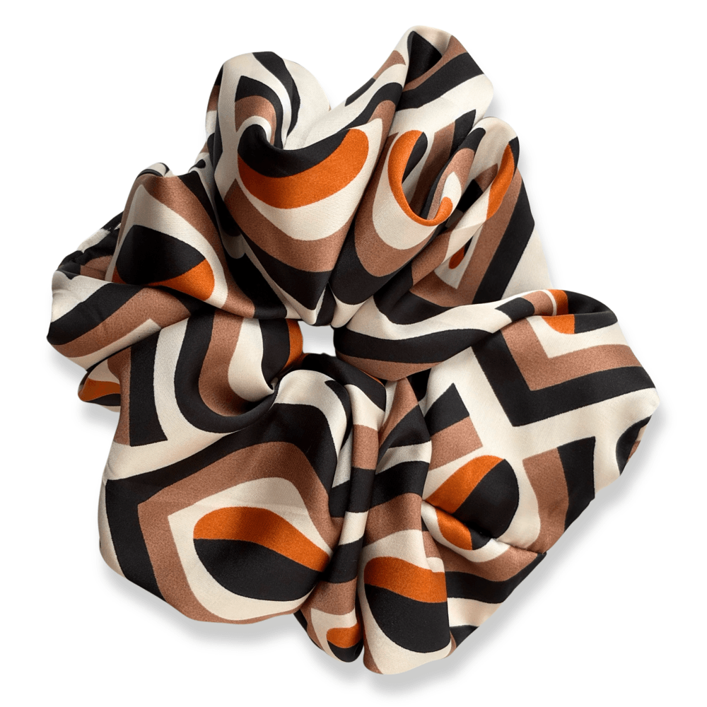 Υφασμάτινο Scrunchie Mocha Maze - Image 3