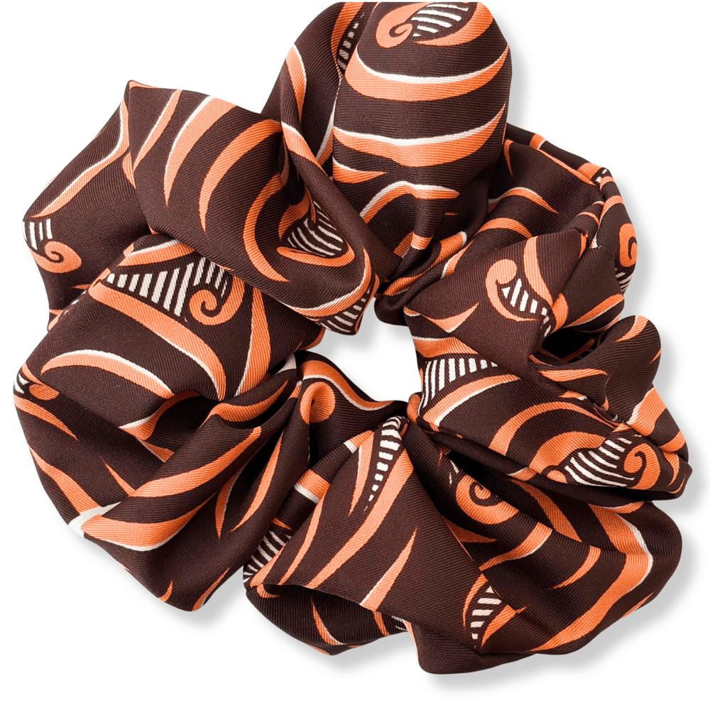 Υφασμάτινο Scrunchie Copper Paisley - Image 3