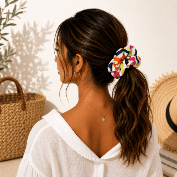 Υφασμάτινο Scrunchie Sunset Pop